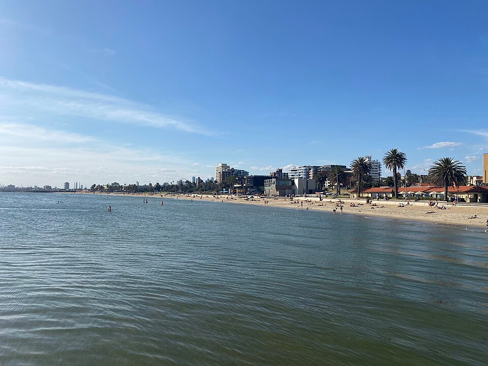 A photograph of St Kilda Beach