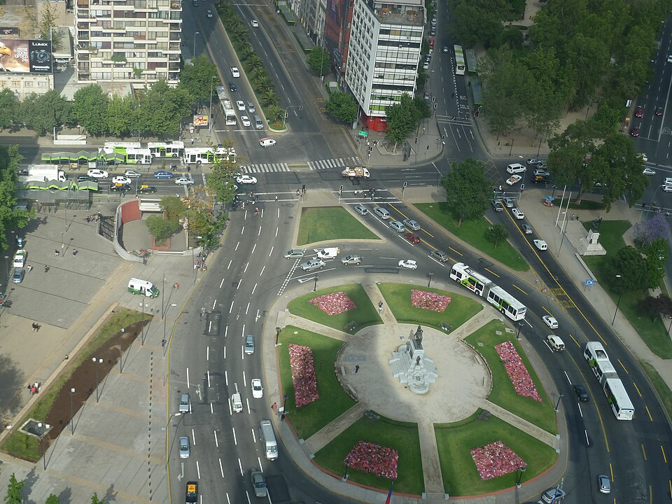 A photograph of Plaza Baquedano