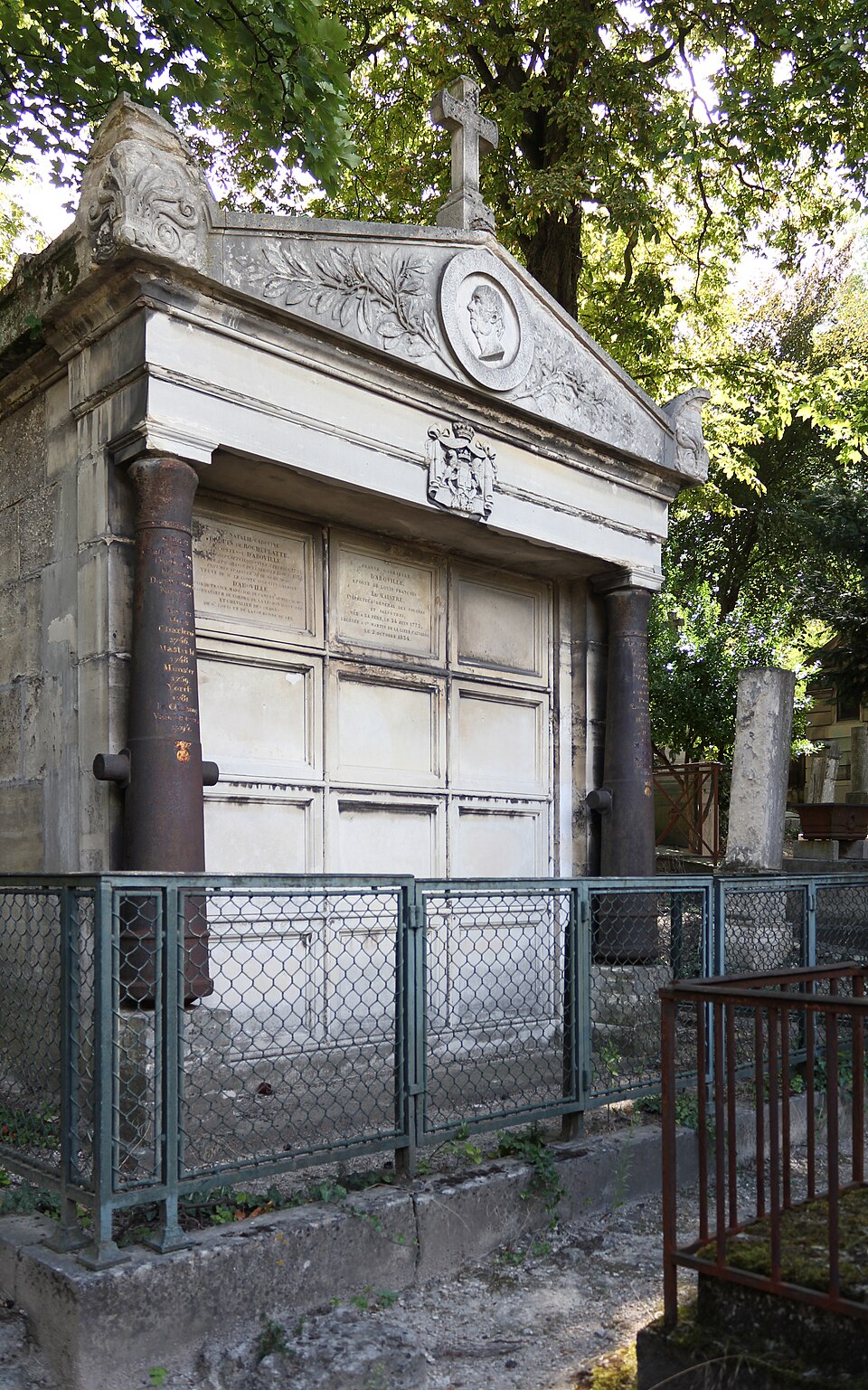A photograph of grave of d'Aboville family