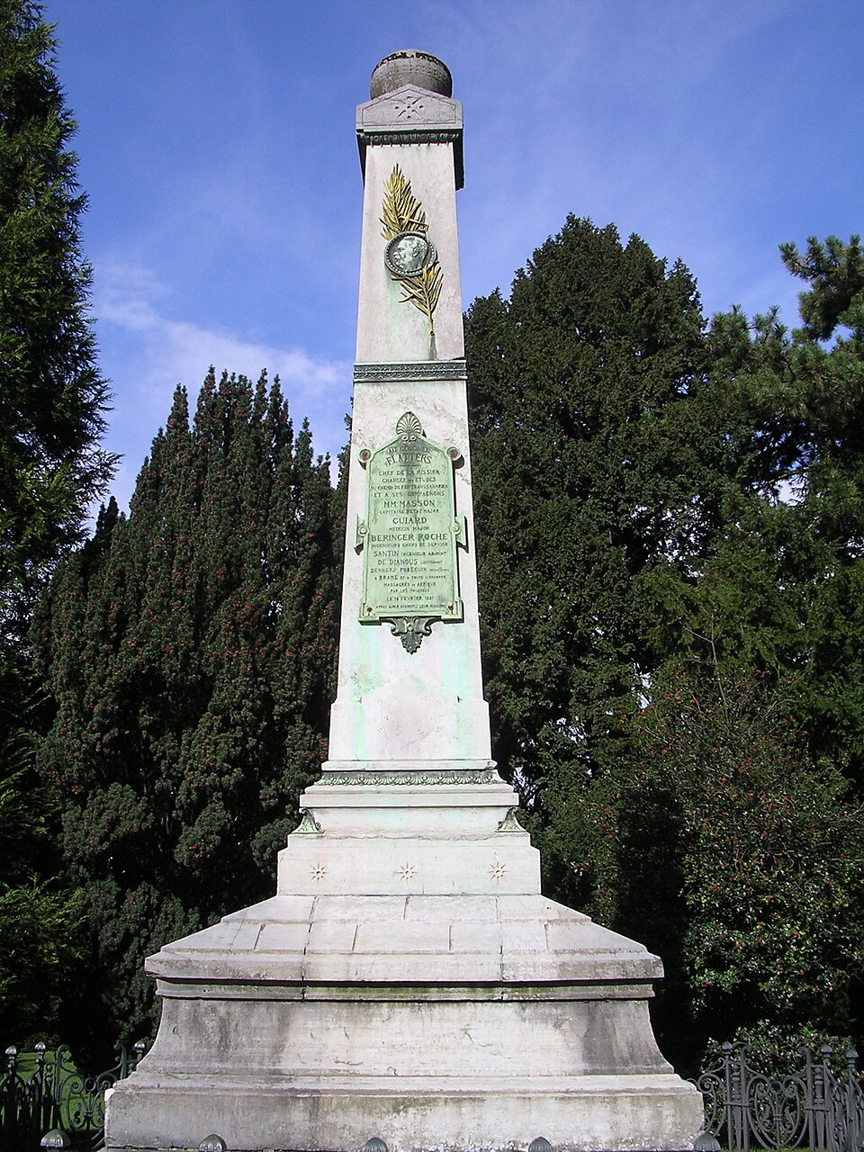 A photograph of Monument to the Flatters Mission