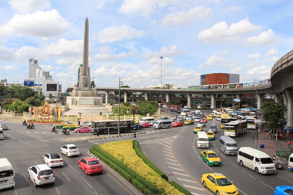 A photograph of Victory Monument