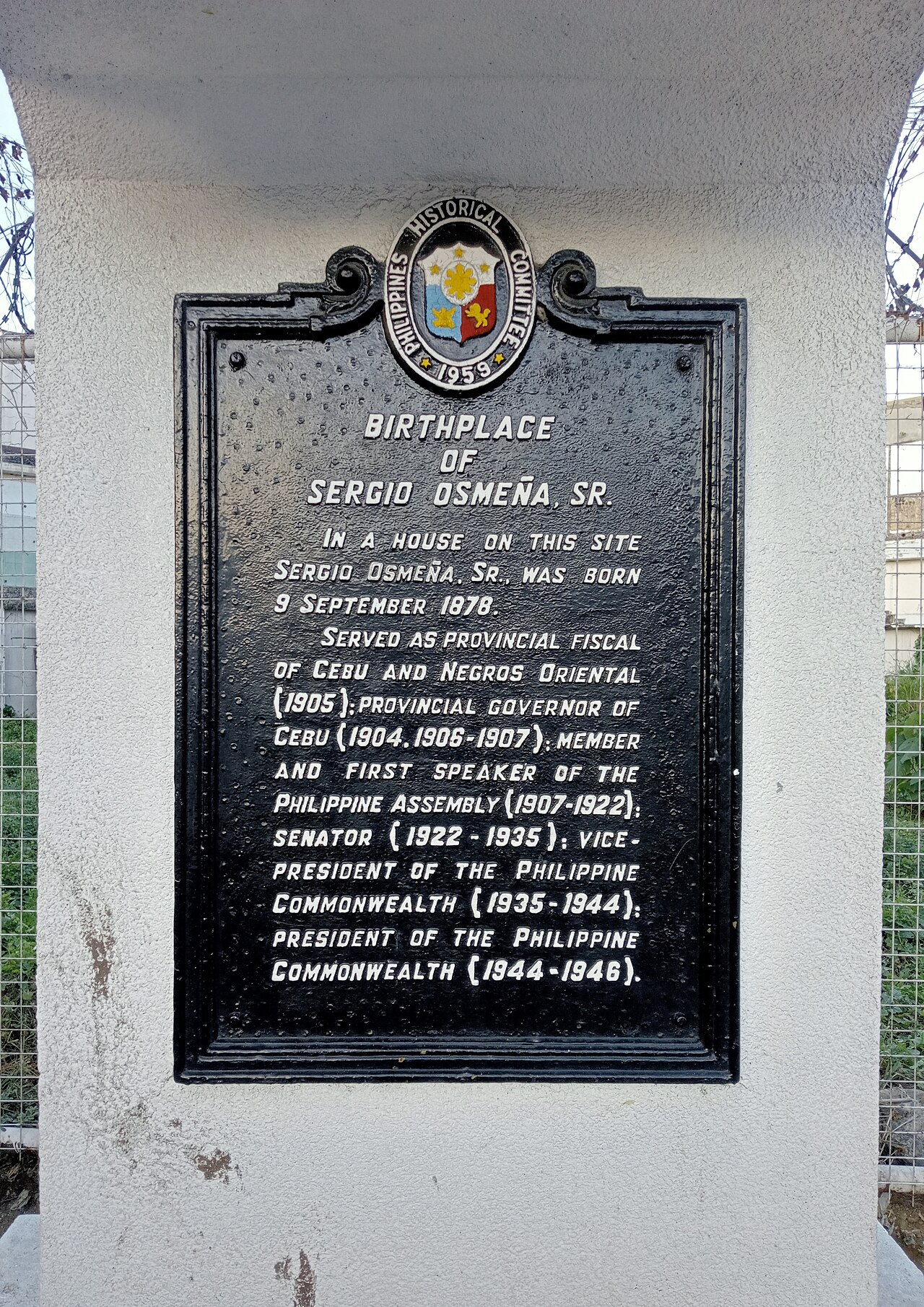 Birthplace of Sergio Osmeña, Sr. historical marker fotoğrafı
