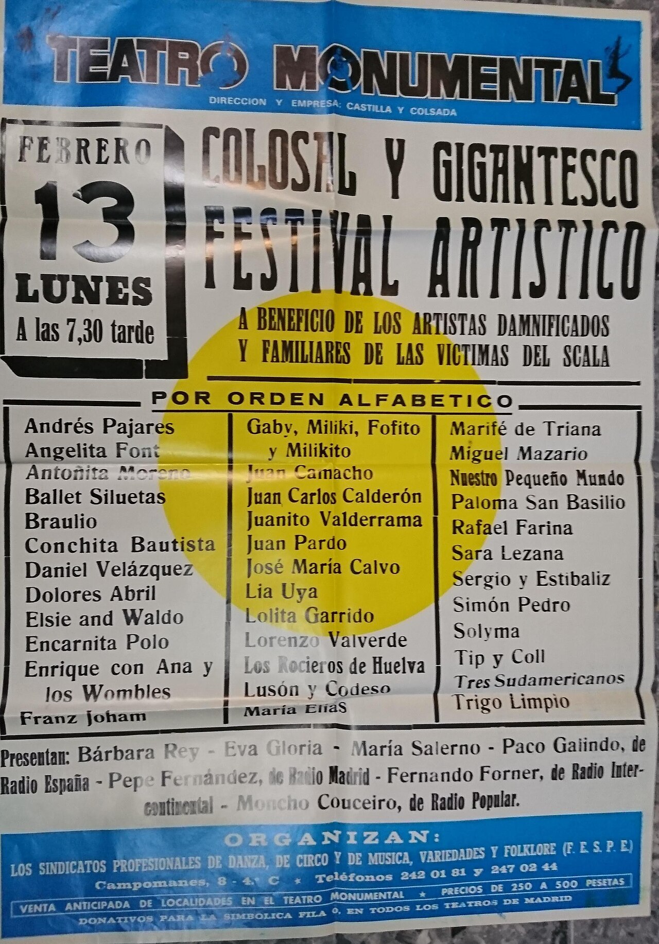 A photograph of Teatro Hall