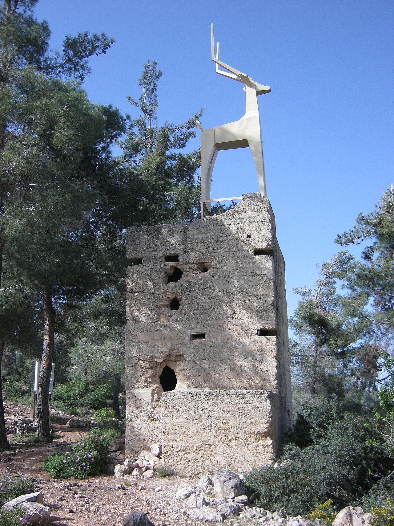 עמדת הסנטוריום - אנדרטת הצבי ישראל
