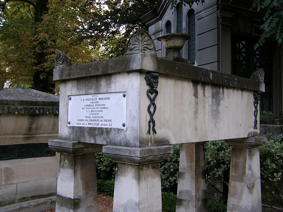 A photograph of Molière's tomb