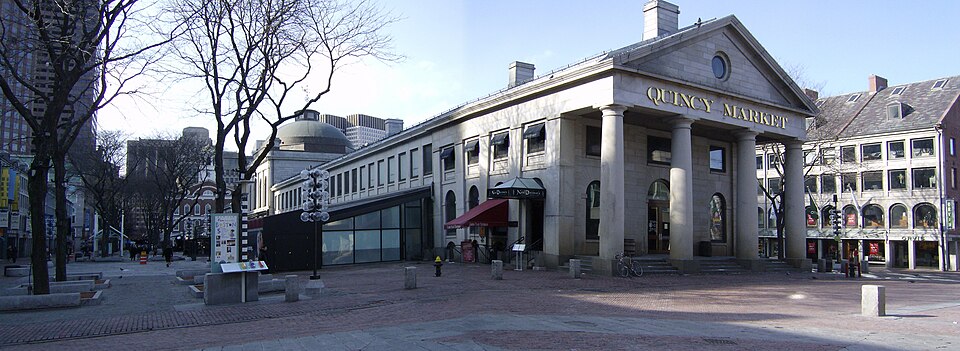 A photograph of Quincy Market