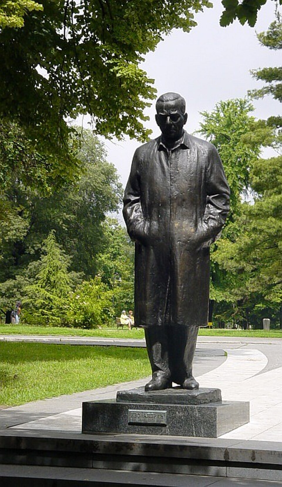 A photograph of Statue of Ivo Andrić in Belgrade