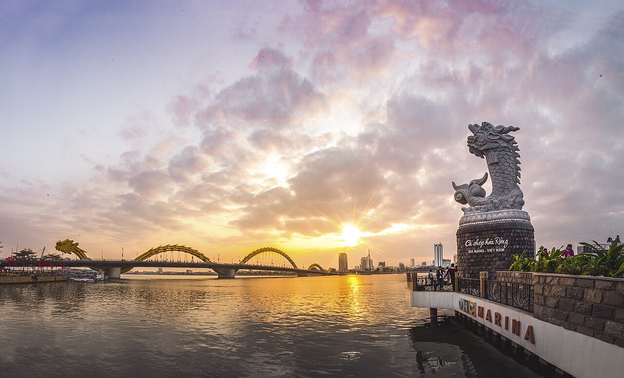 A photograph of Dragon River Bridge
