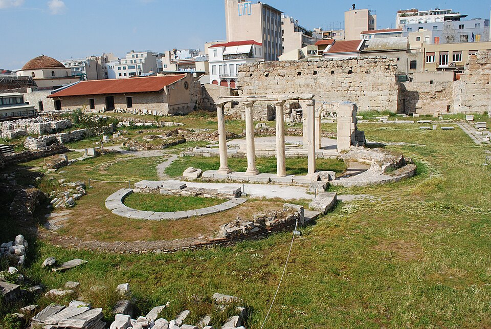 A photograph of Hadrian's Library