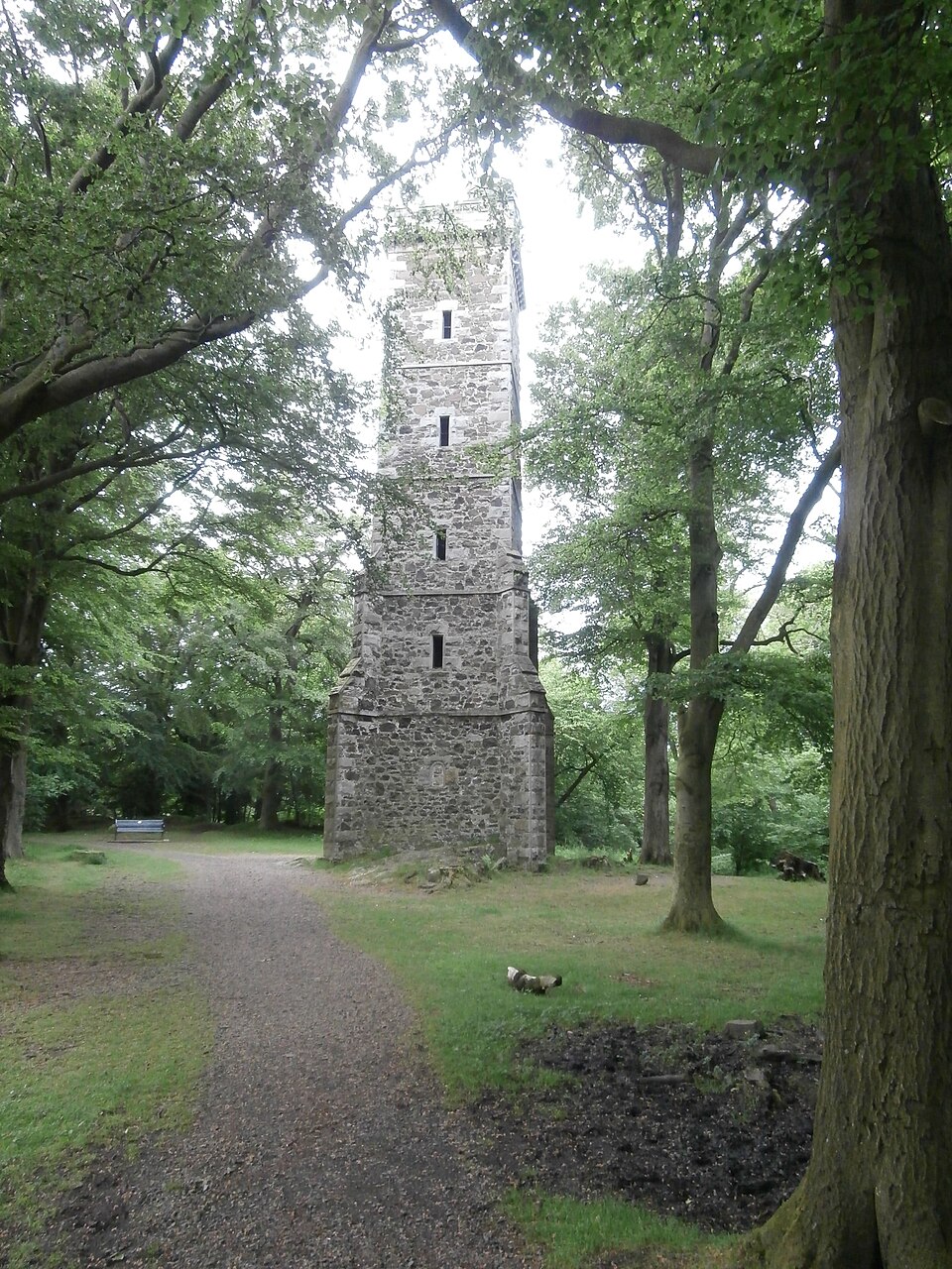 A photograph of Clermiston Tower, Corstorphine Hill