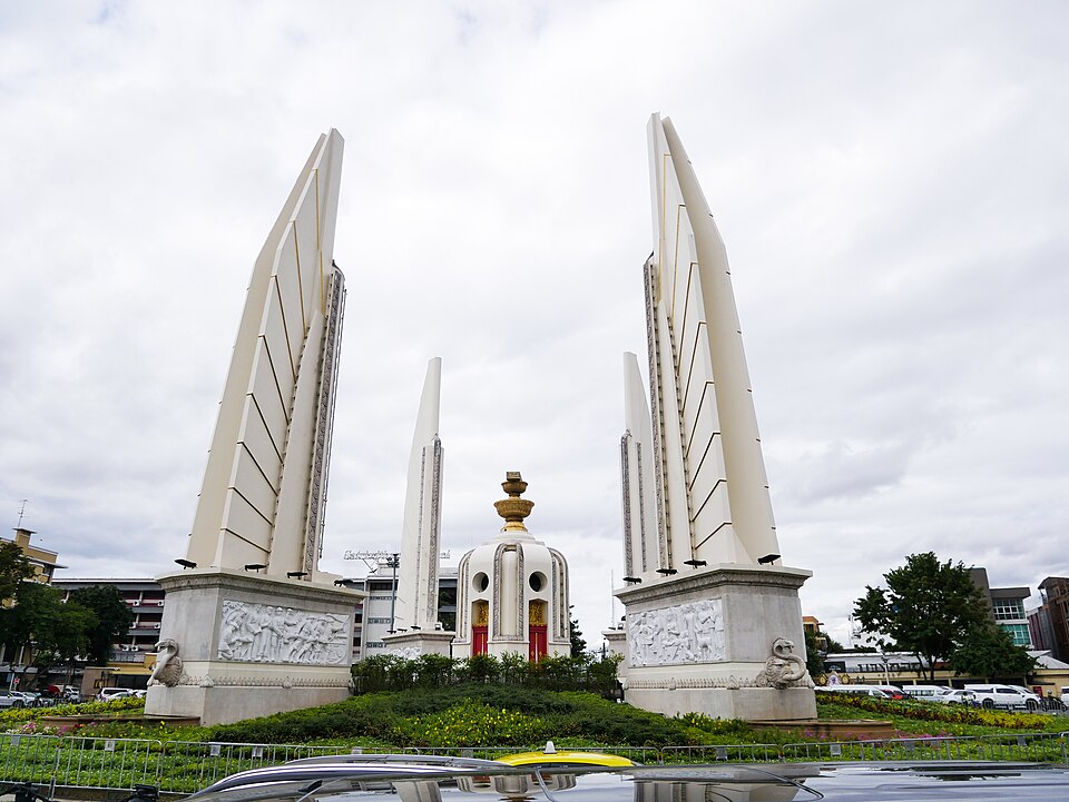 A photograph of Democracy Monument