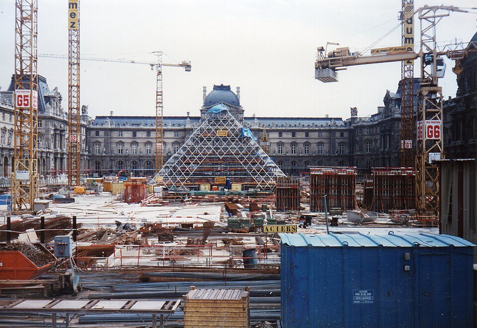 A photograph of Louvre Pyramid