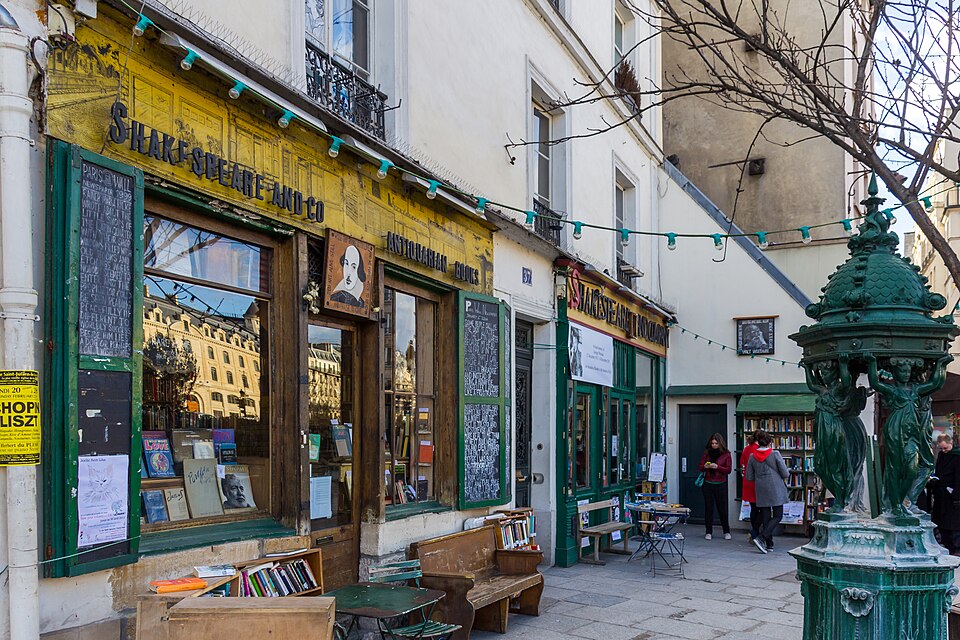 A photograph of Shakespeare and Company