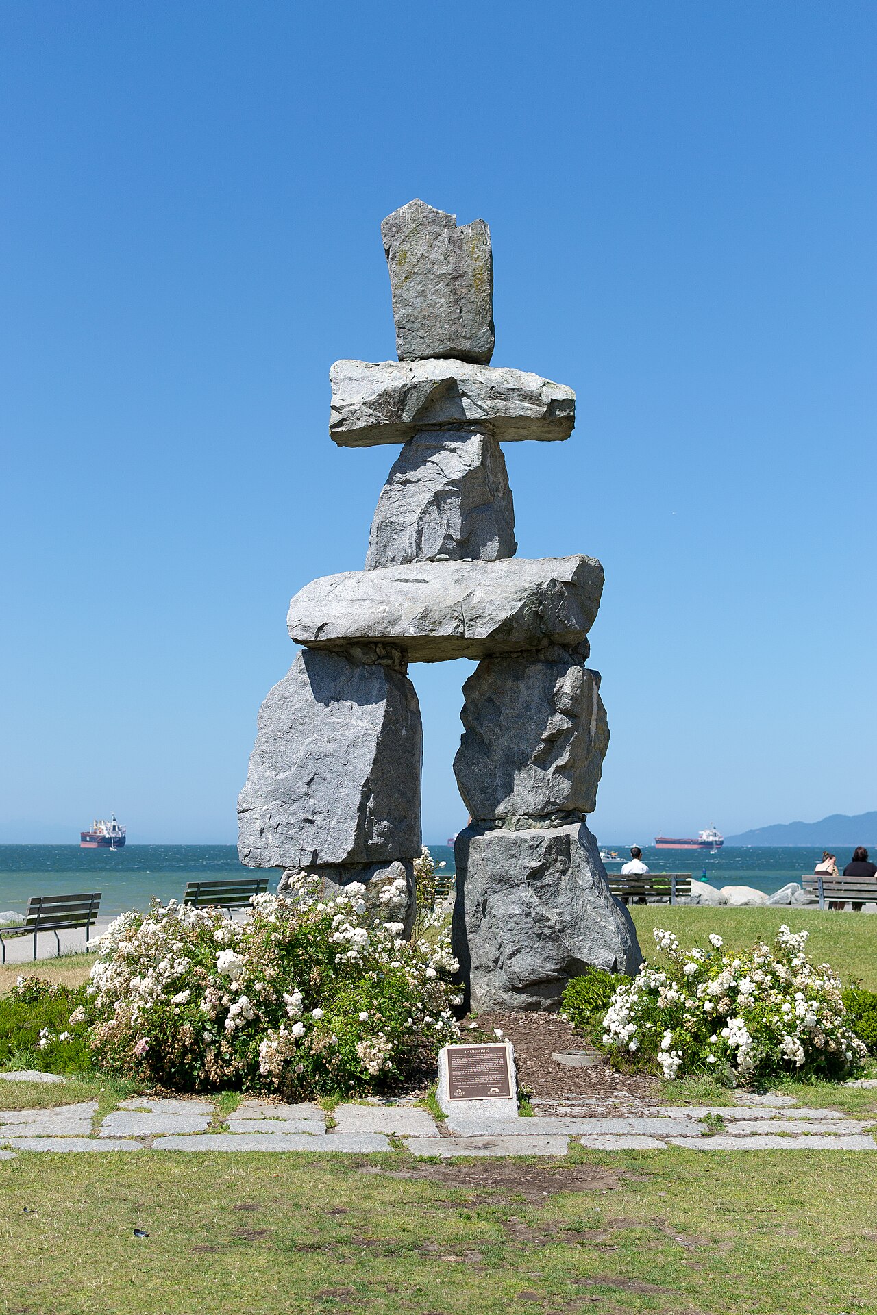 A photograph of Inukshuk
