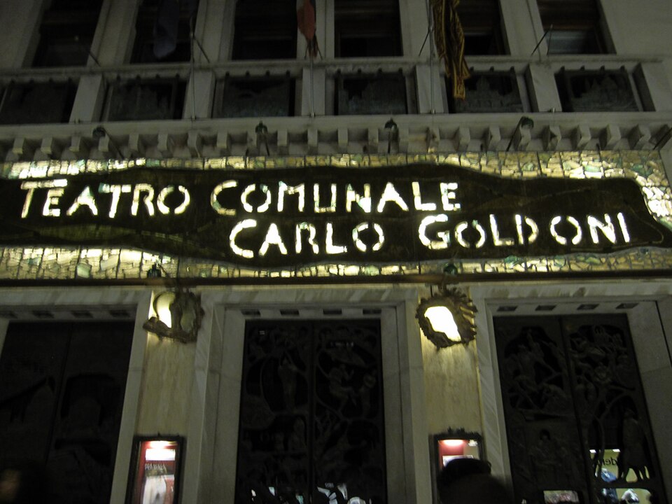 A photograph of Teatro Goldoni