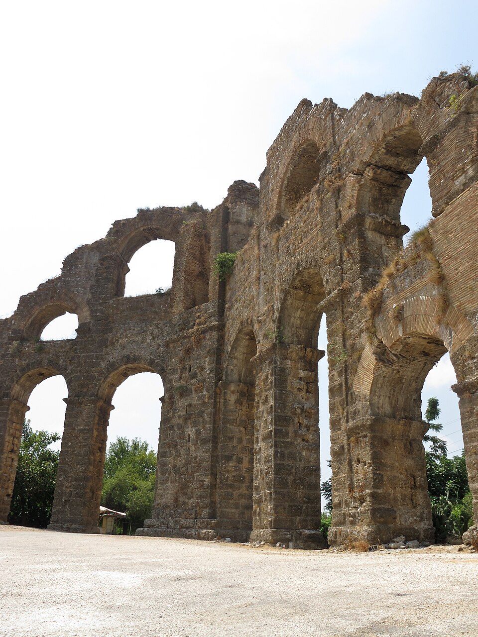 A photograph of Aspendos Roman aqueduct