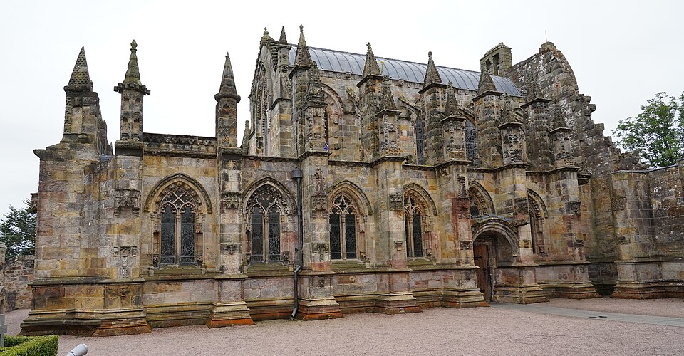 A photograph of Rosslyn Chapel, Roslin