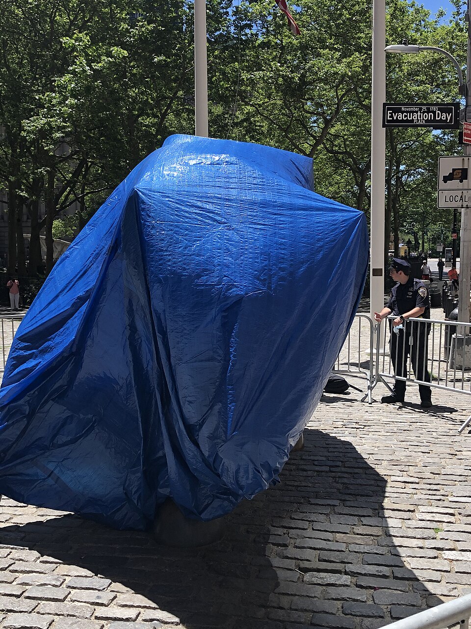 A photograph of Charging Bull