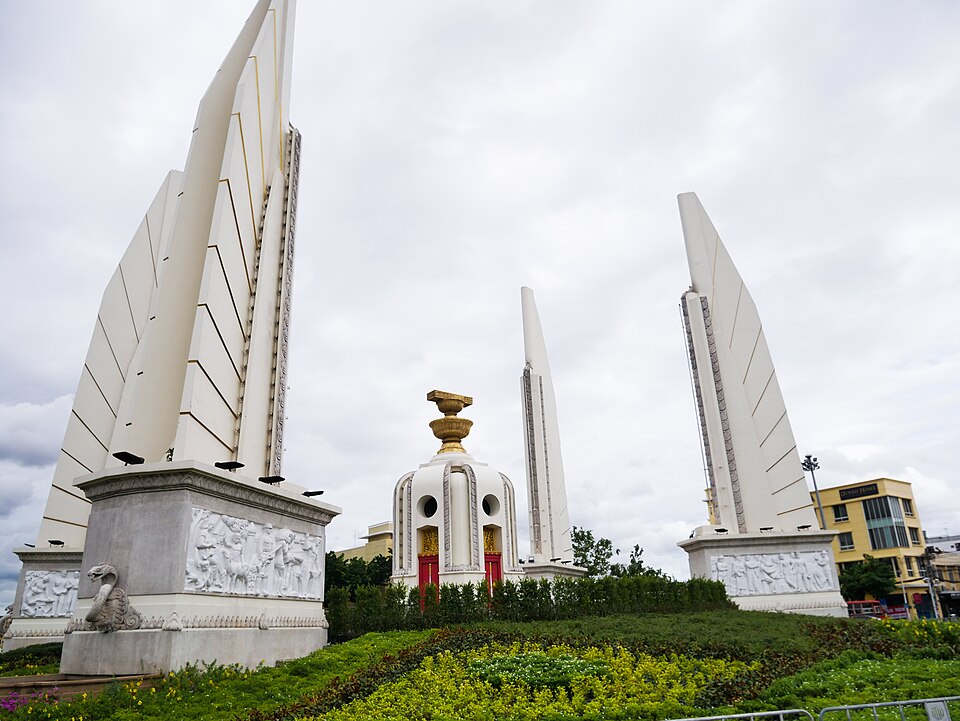 A photograph of Democracy Monument