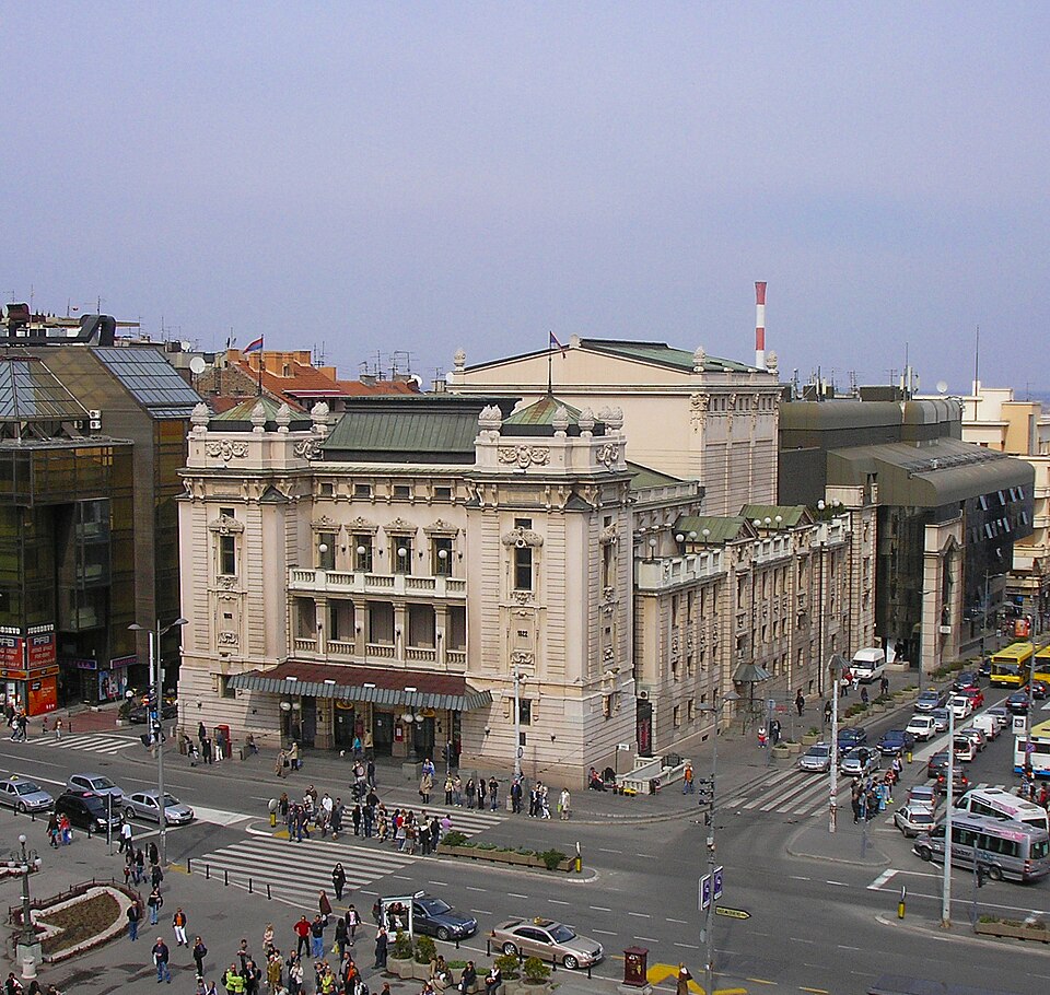 A photograph of National Theatre in Belgrade