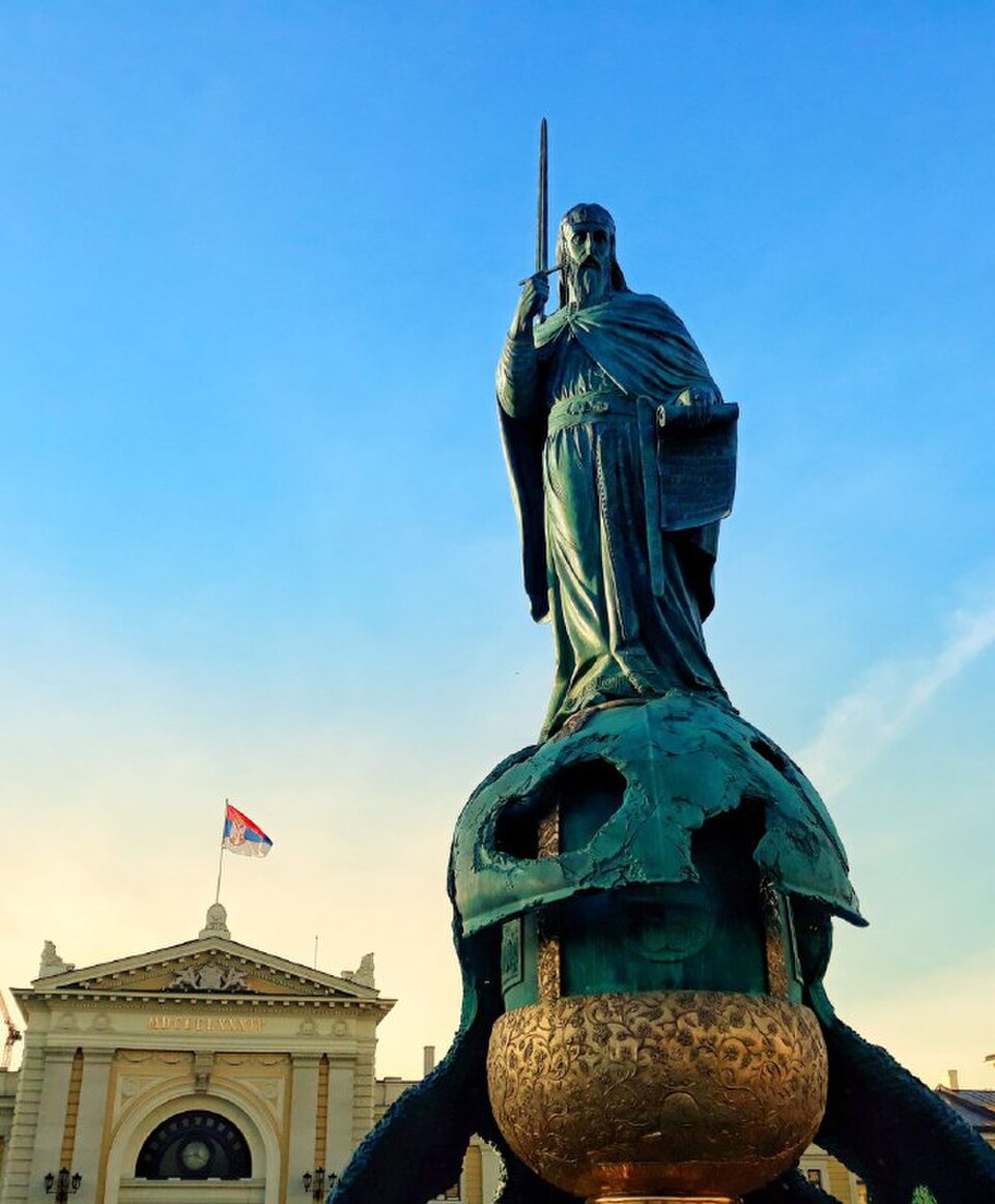 A photograph of Stefan Nemanja Monument