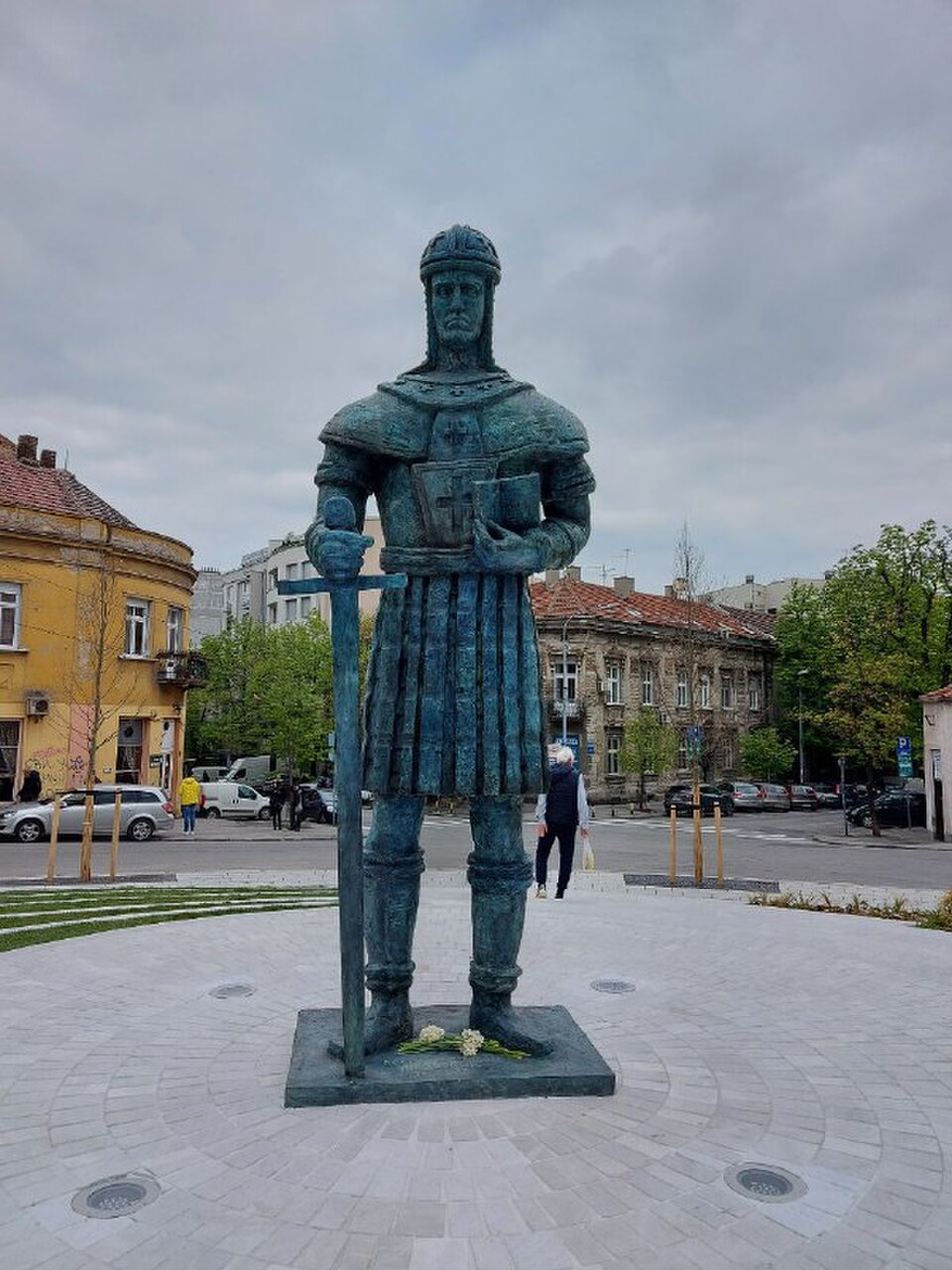A photograph of Monument to Despot Stefan Lazarević at Boulevard of Despot Stefan