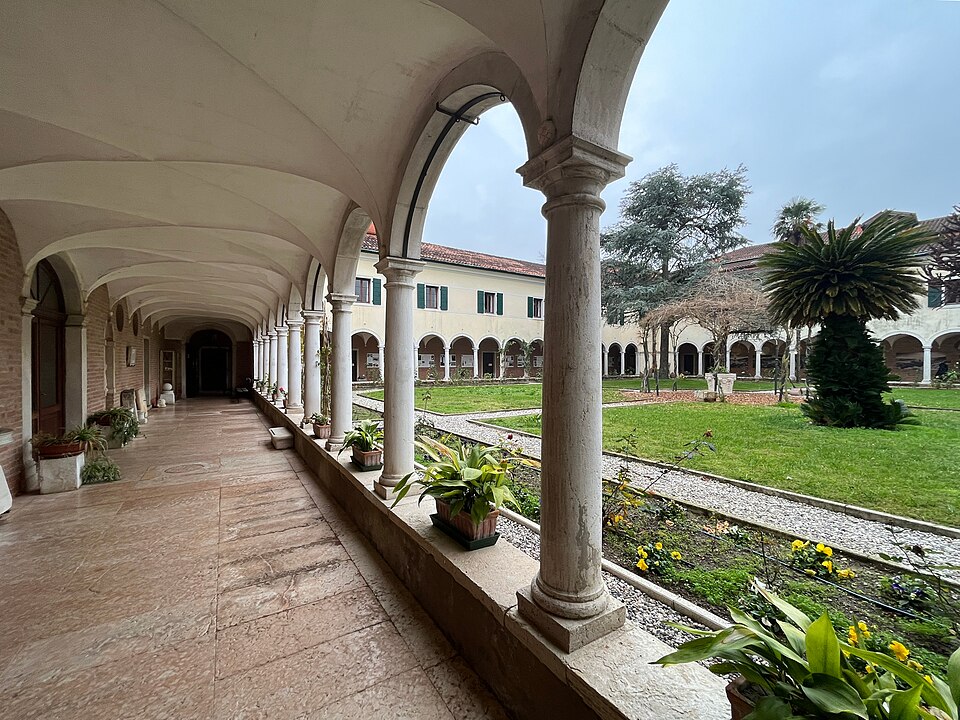 A photograph of cloister of Monastery of San Lazzaro degli Armeni