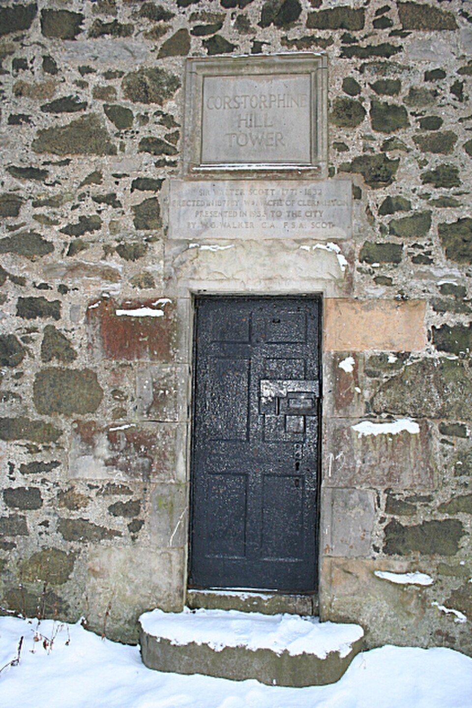 A photograph of Clermiston Tower, Corstorphine Hill