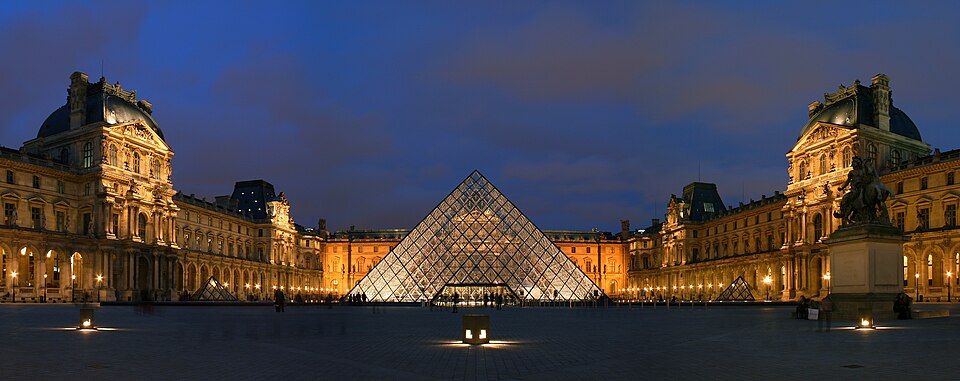 A photograph of Louvre Museum