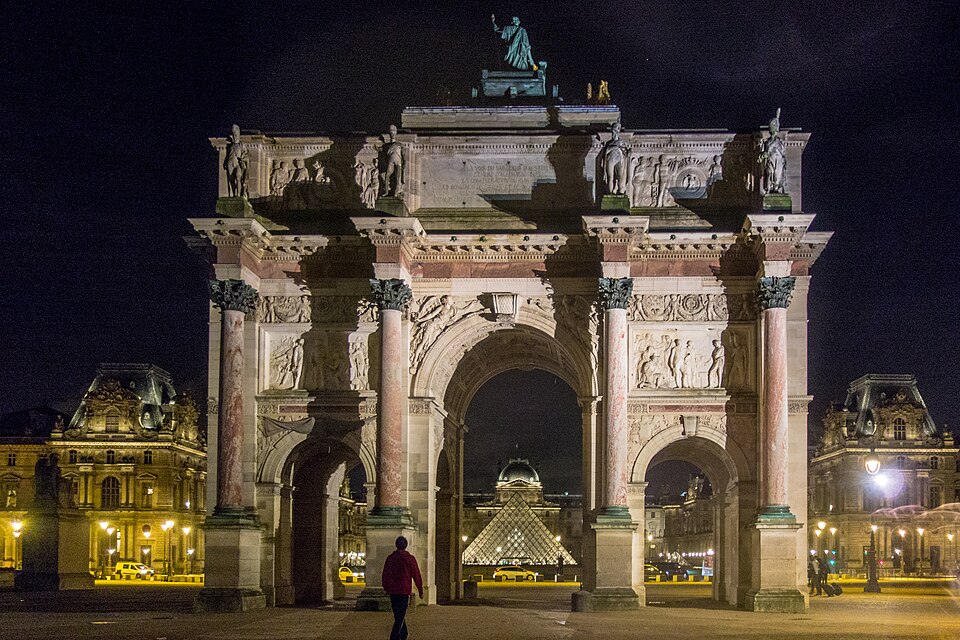 A photograph of Louvre Pyramid