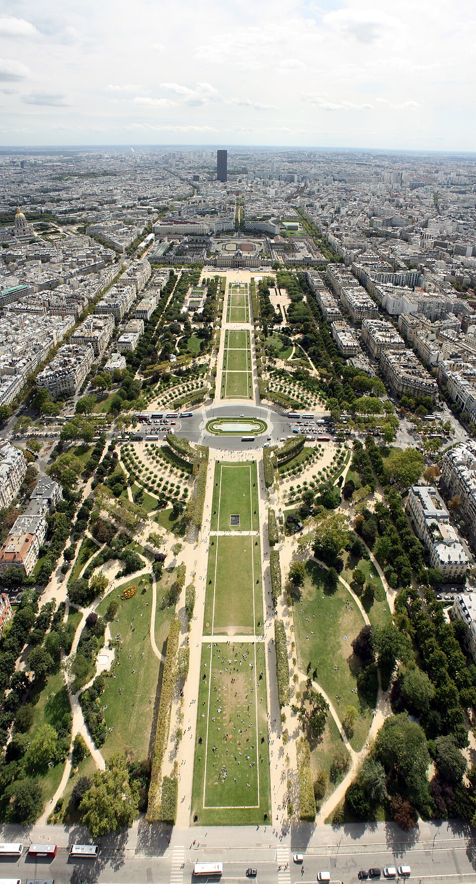 A photograph of Champ de Mars
