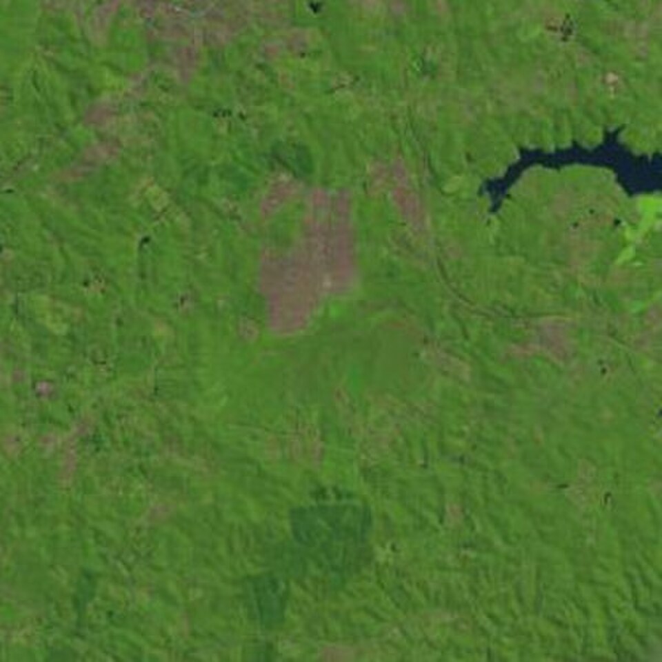 A photograph of Colônia crater