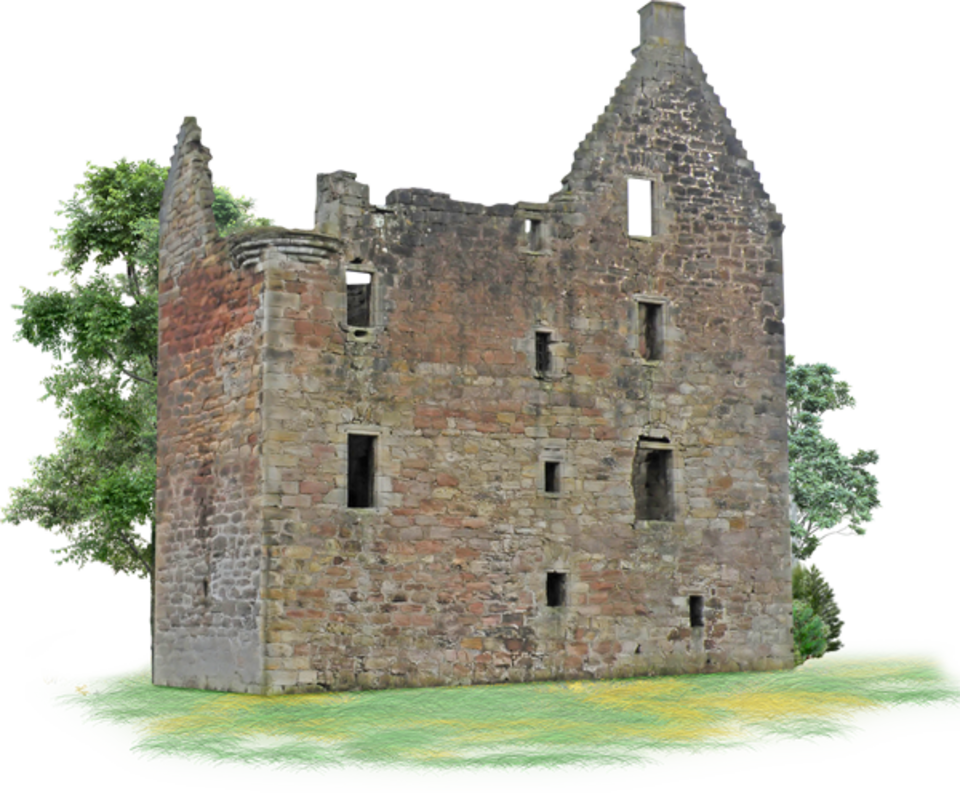 A photograph of Gilbertfield Castle