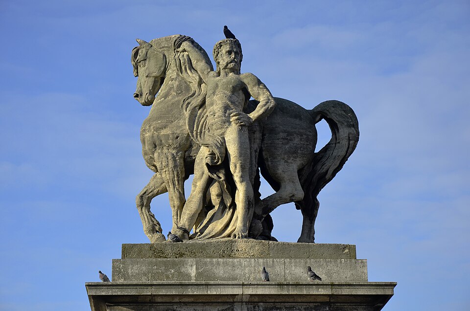 A photograph of Le Cavalier gaulois (The Gaulish Horseman)