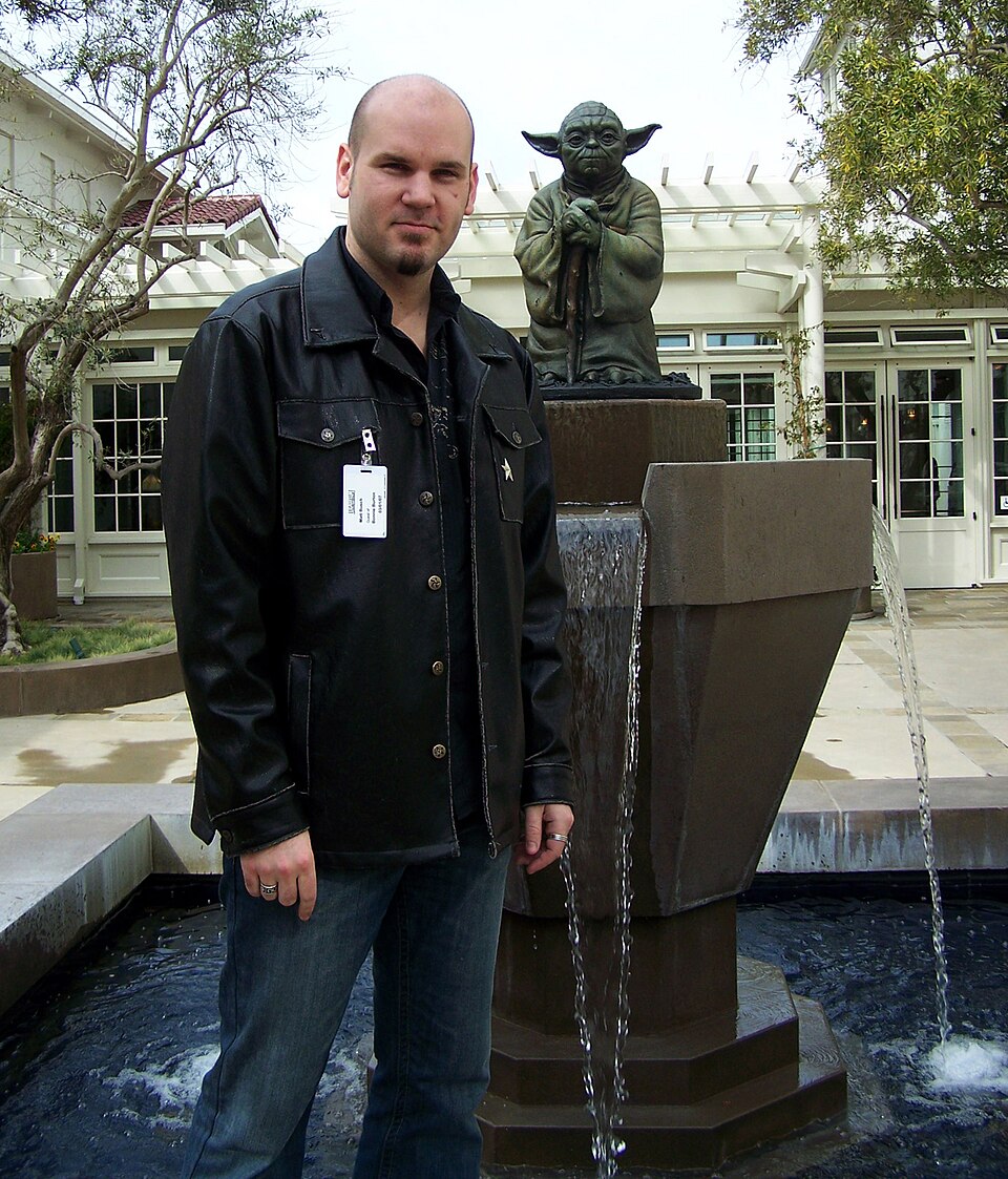 A photograph of Yoda Fountain