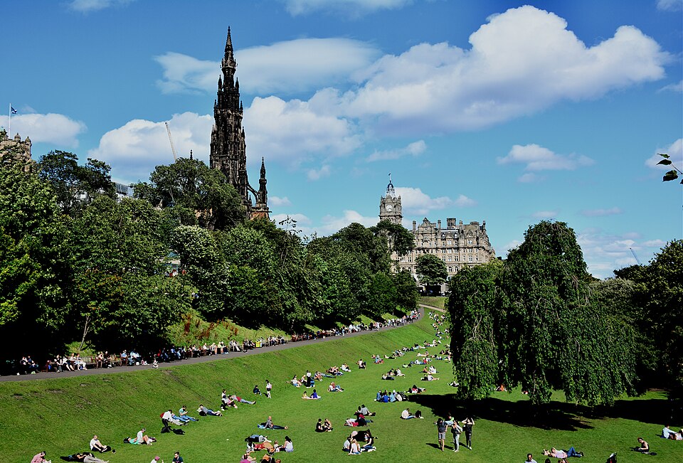 A photograph of Princes Street Gardens
