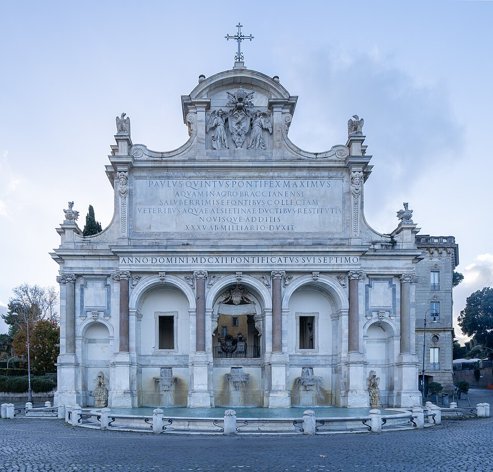 A photograph of Fontana dell'Acqua Paola
