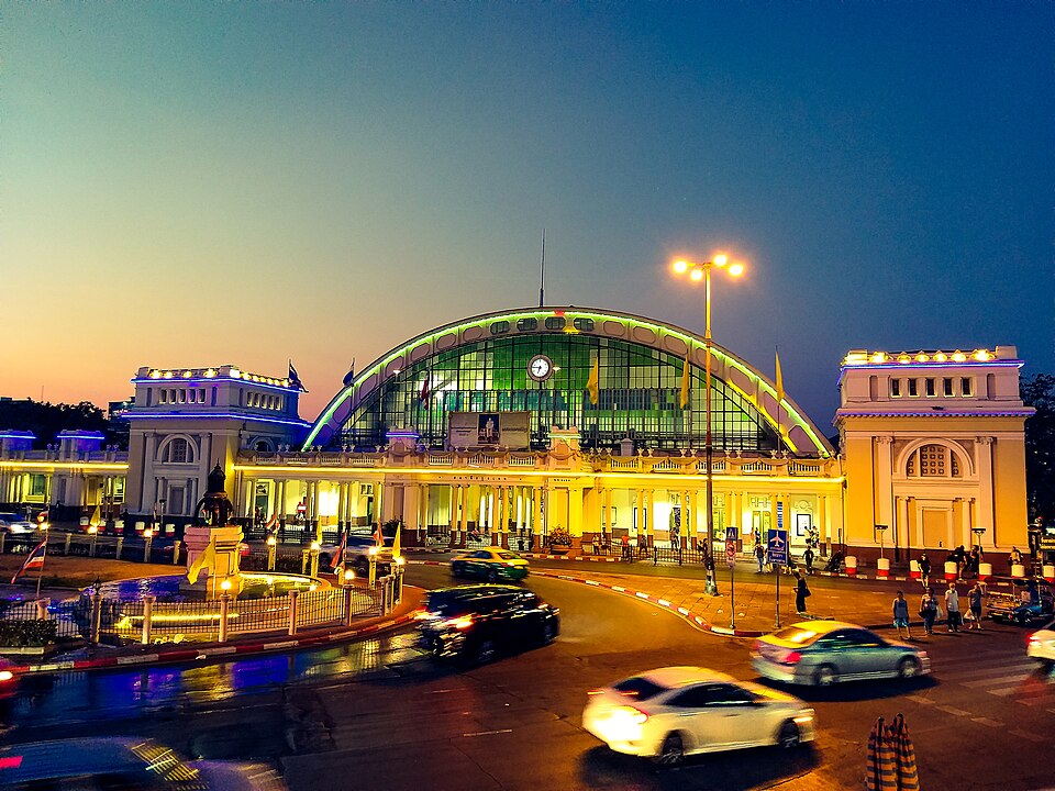 A photograph of Hua Lamphong railway station
