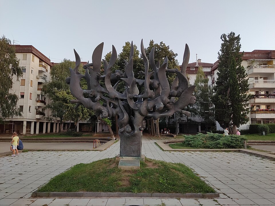 A photograph of Menorah in Flames
