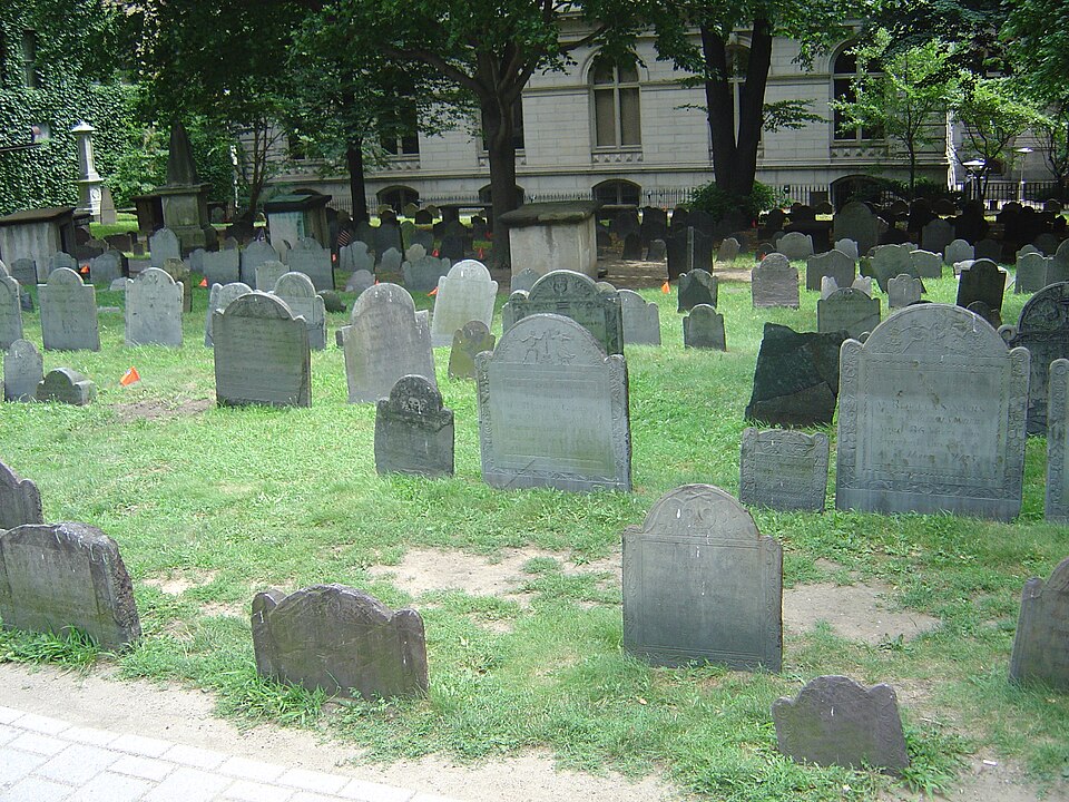 A photograph of King's Chapel Burying Ground