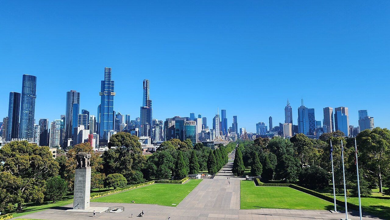 A photograph of Melbourne