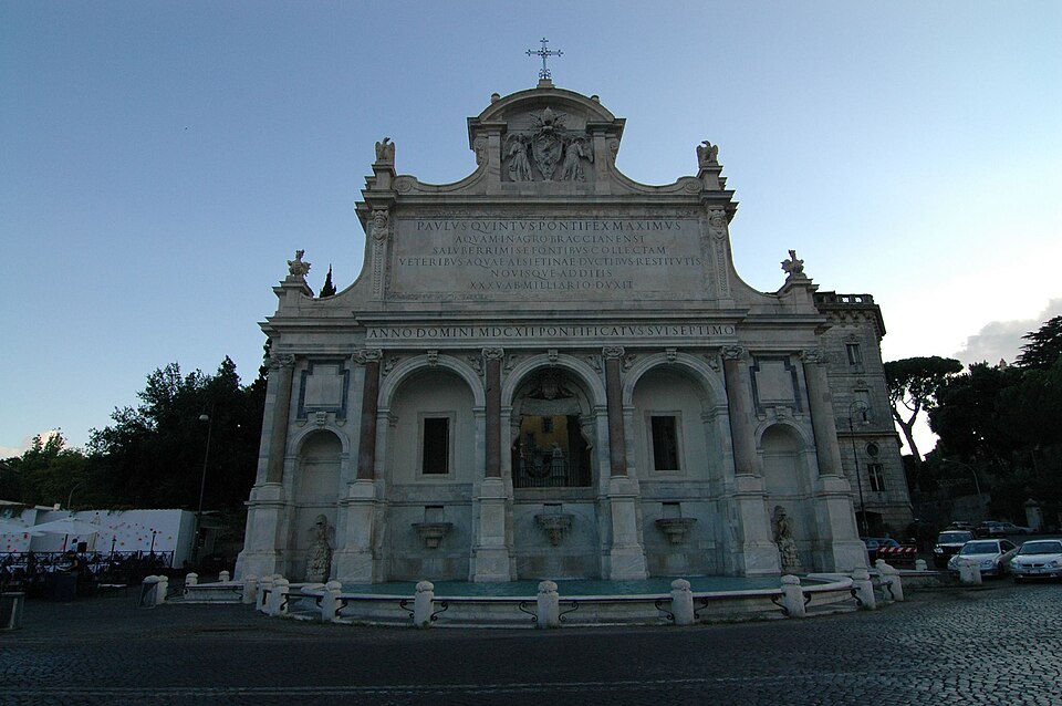 A photograph of Fontana dell'Acqua Paola