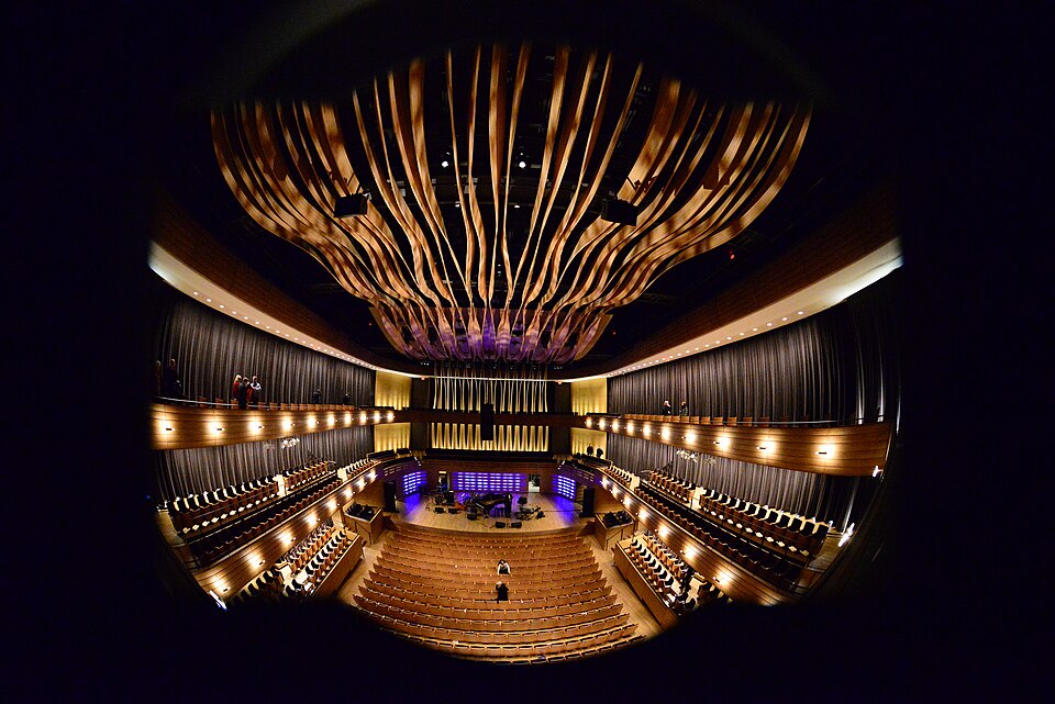 A photograph of Koerner Hall