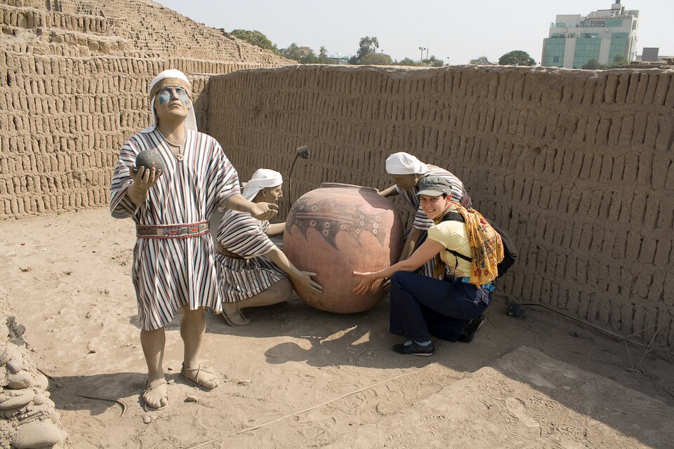 A photograph of Huaca Pucllana