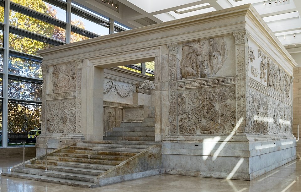 A photograph of Ara Pacis