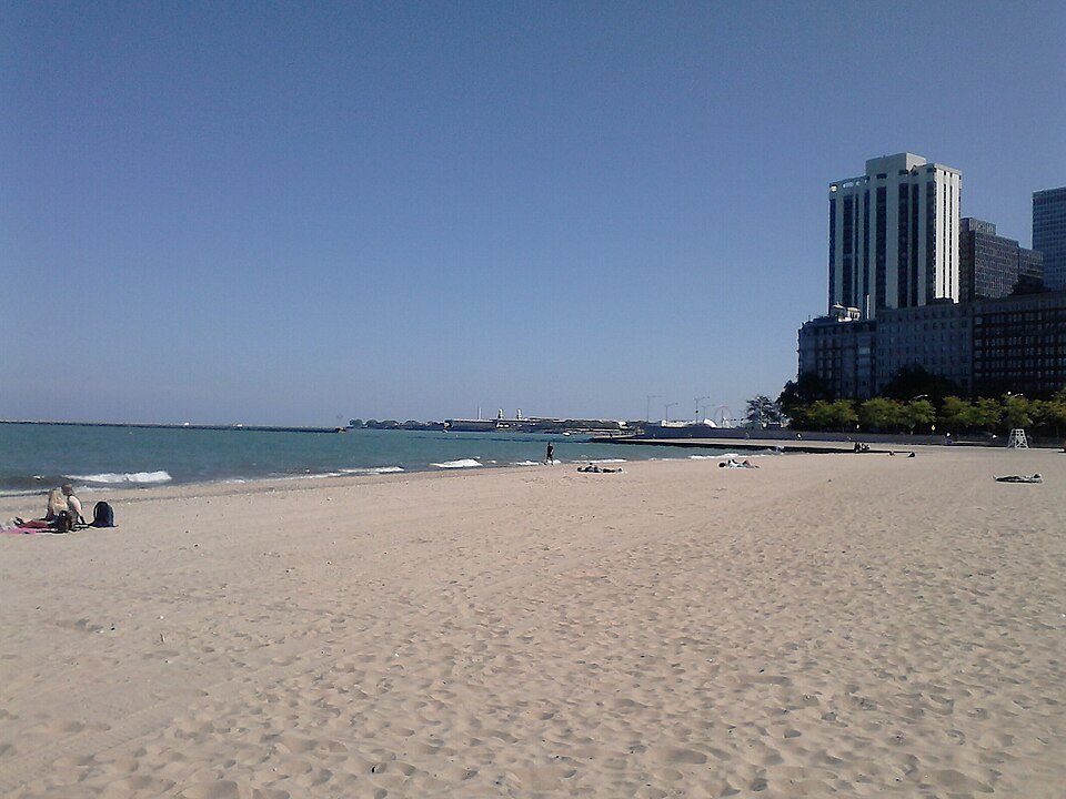 A photograph of Oak Street Beach