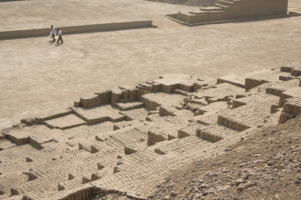 A photograph of Huaca Pucllana