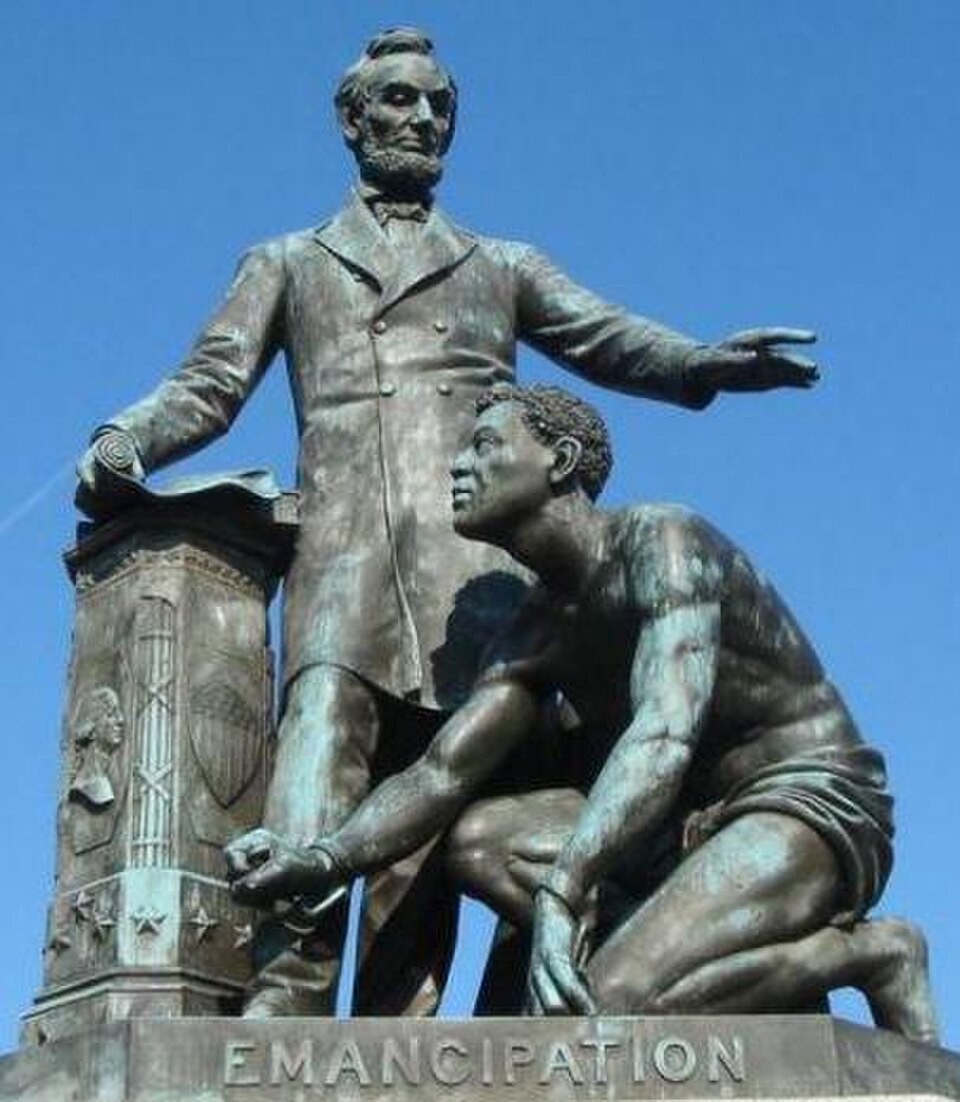 A photograph of Emancipation Memorial
