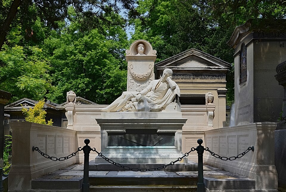 A photograph of Louis Visconti's tomb