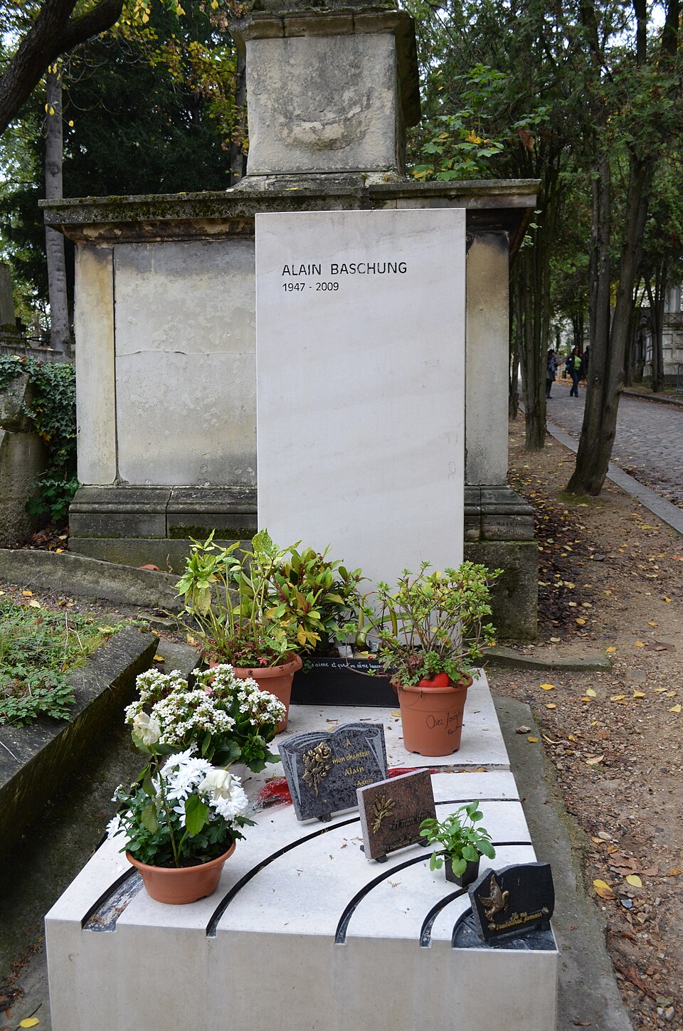 A photograph of Alain Bashung's tomb